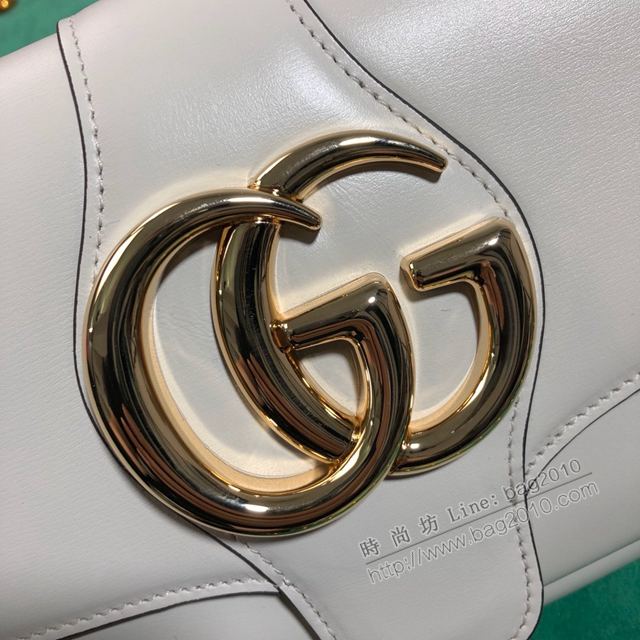 Gucci包 古馳女包 550129 Gucci牛皮單肩女包 Gucci斜挎包 白色  gudj1004